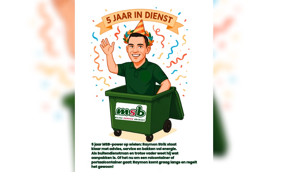 Raymon Strik viert 5 jaar bij MSB!