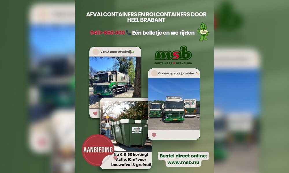 10m3 bouwafval huren aanbieding